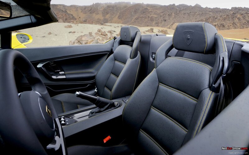 Lamborghini interior desert view