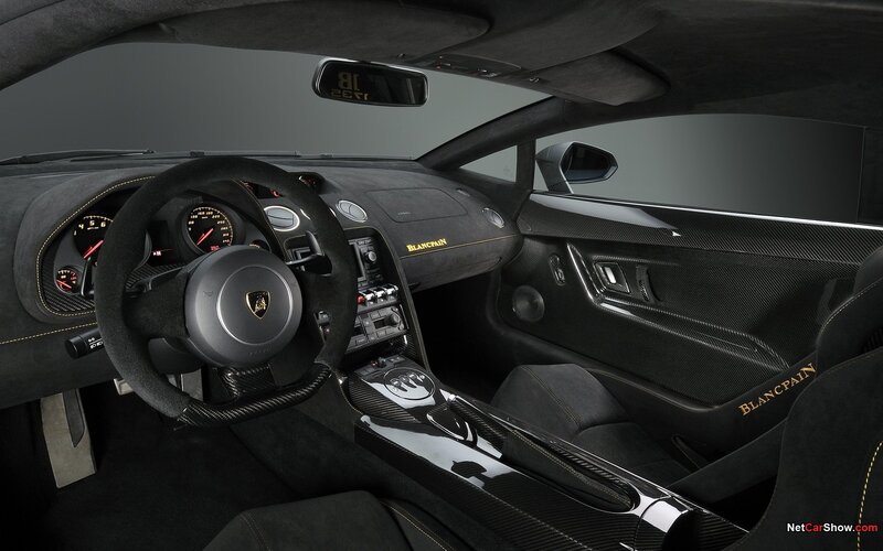 Lamborghini interior with Blancpain