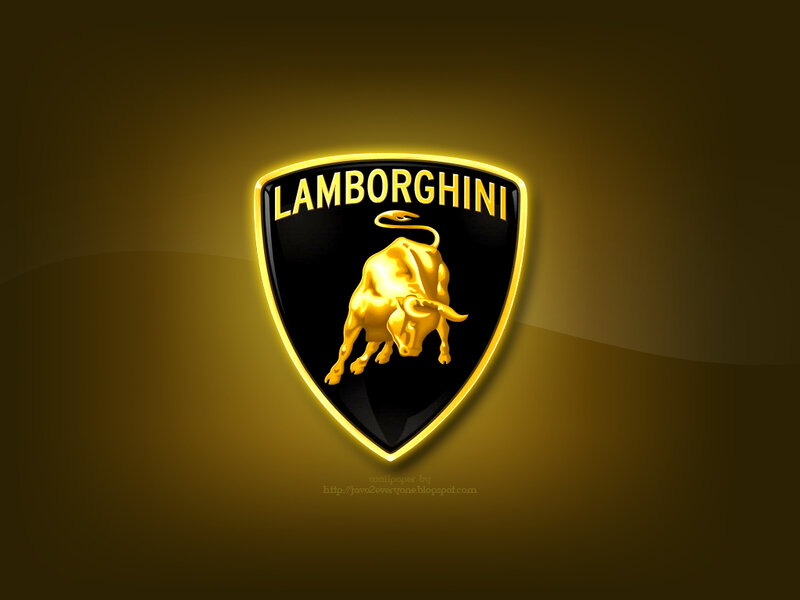 Lamborghini Logo — Black, Dramatic, Digital Art, Shield