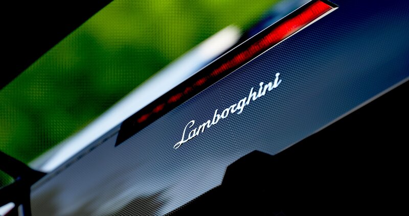 Lamborghini logo close-up