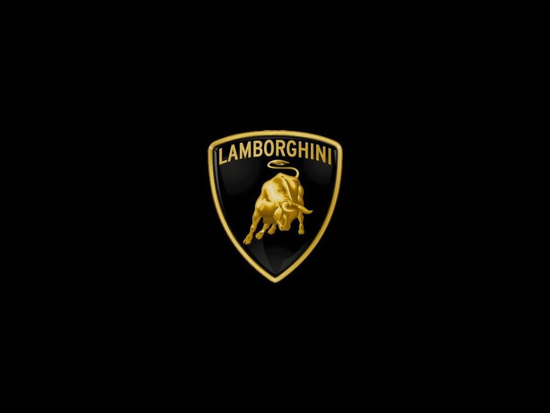 Lamborghini logo on black