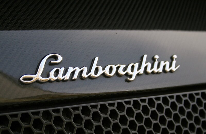 Lamborghini Logo on Car — Black, Neutral