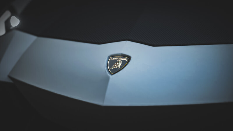 Lamborghini Logo on Car — Black