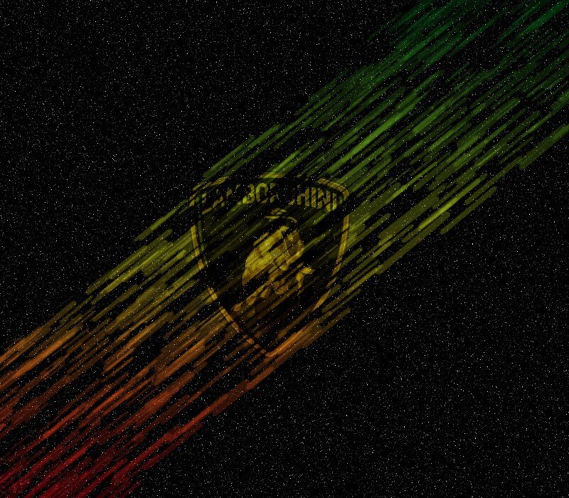 Lamborghini logo with motion streaks