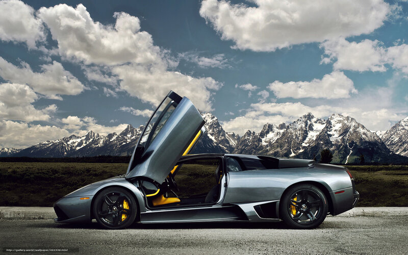 Lamborghini Murcielago in mountains