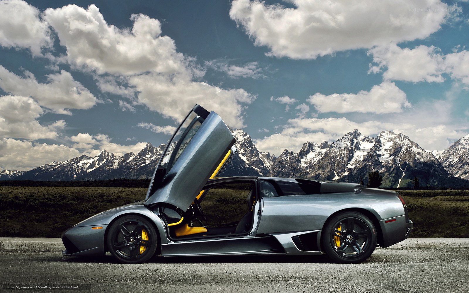 Lamborghini Murcielago in mountains