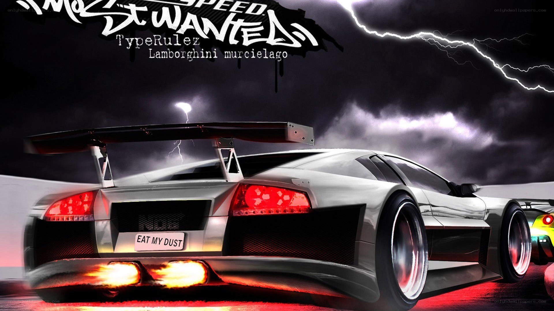 Lamborghini Murcielago in storm