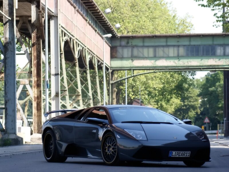 Lamborghini Murcielago on city street