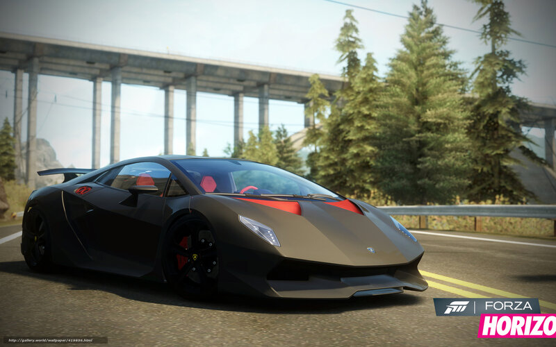 Lamborghini on a highway