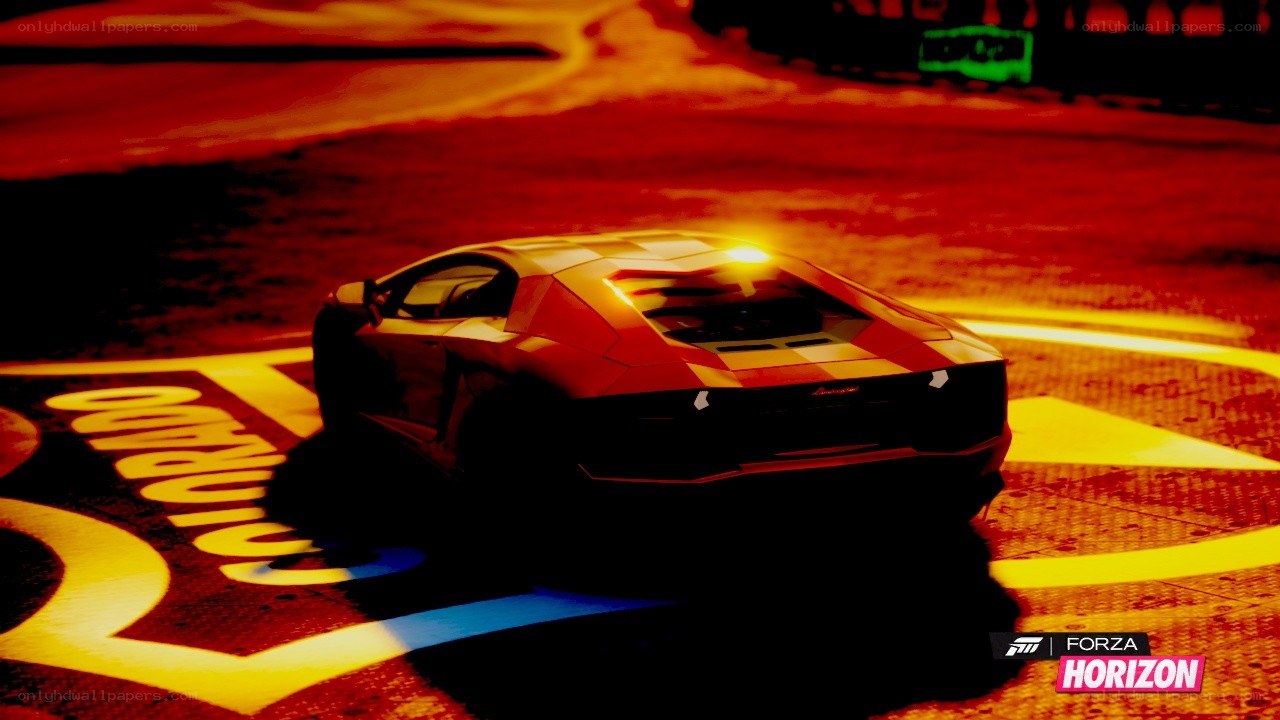 Lamborghini on a racetrack