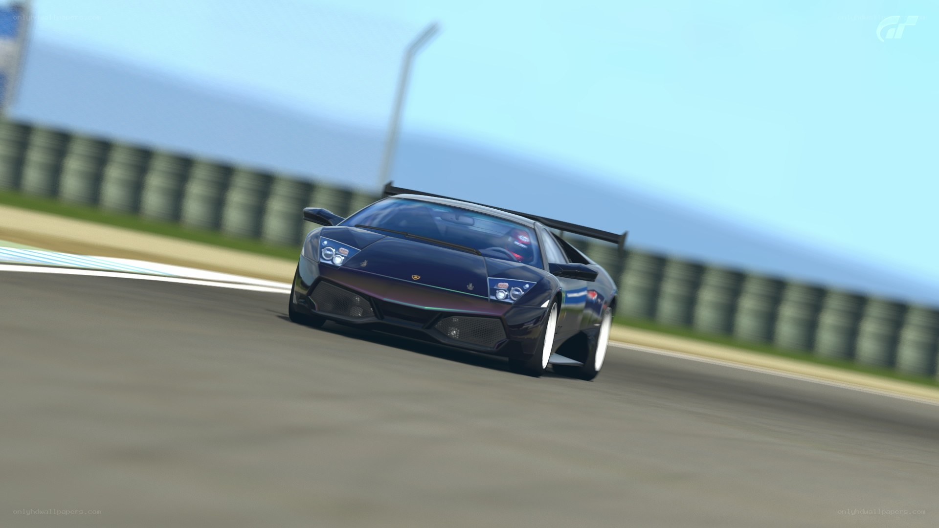 Lamborghini on a racetrack
