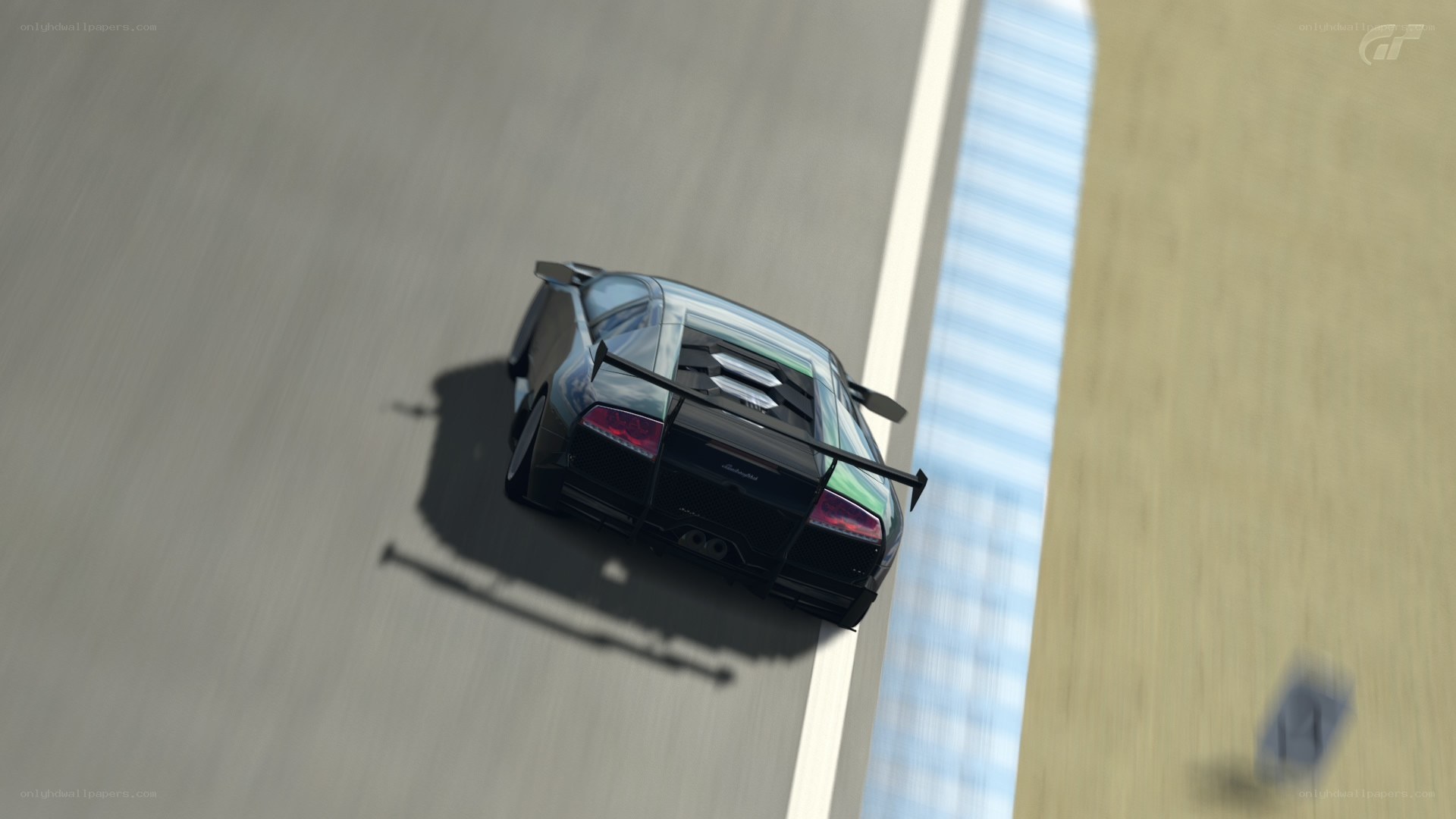Lamborghini on a racetrack