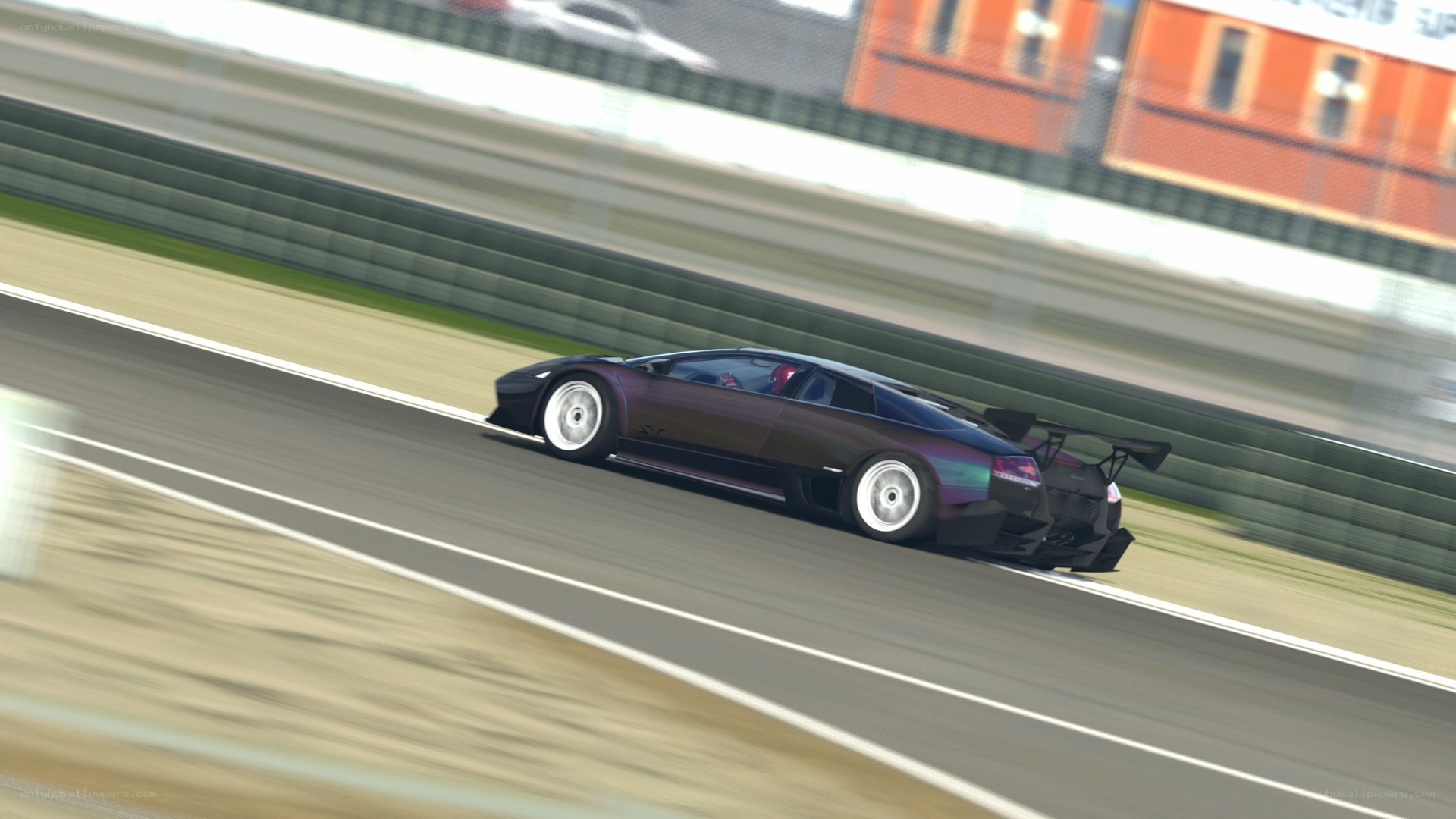 Lamborghini on a racetrack