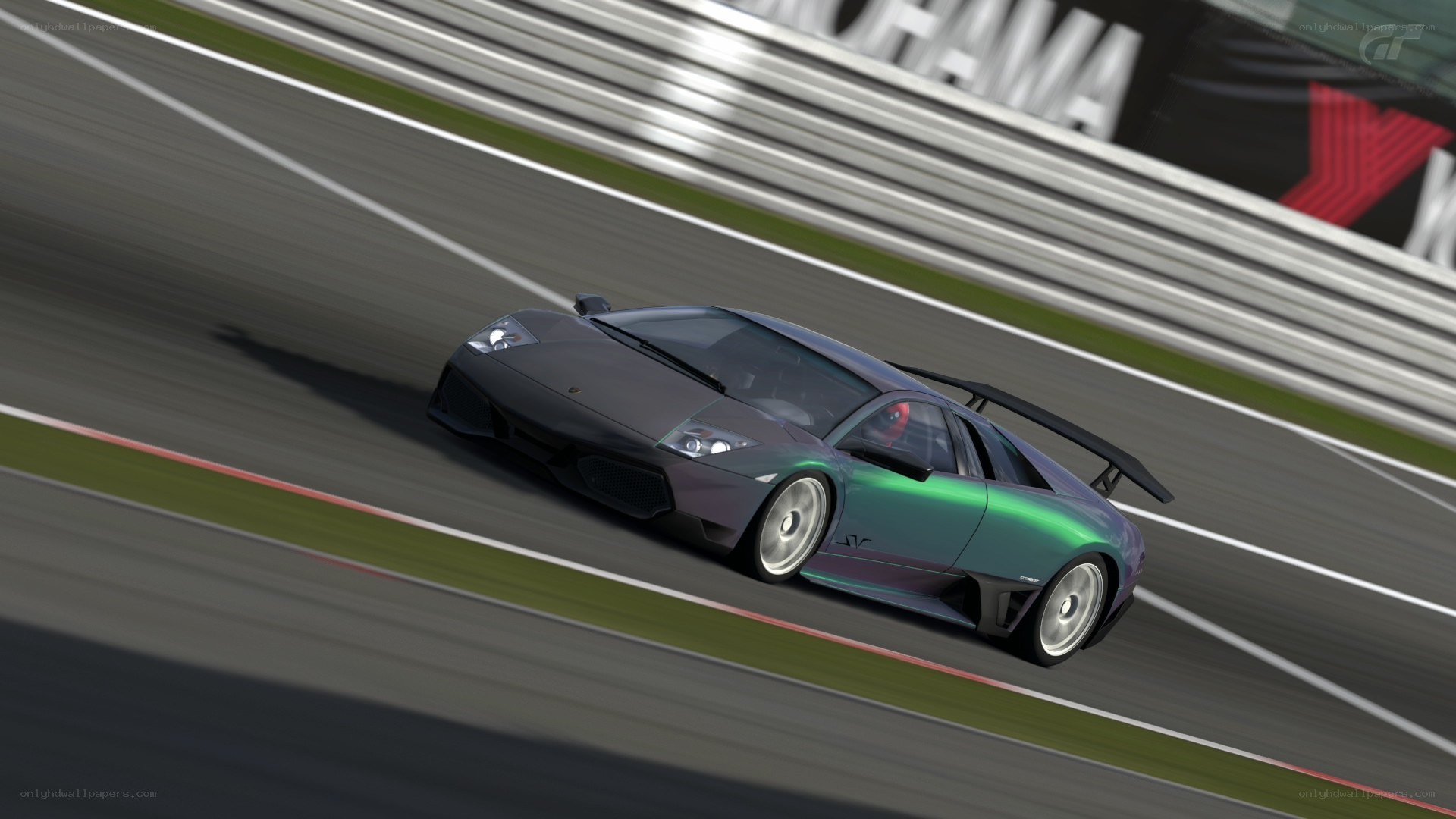 Lamborghini on a racetrack