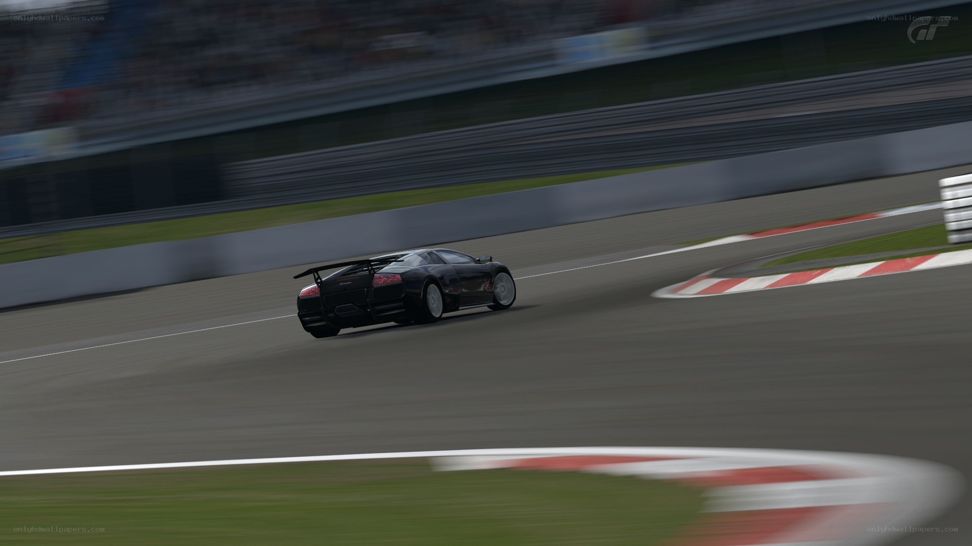 Lamborghini on a racetrack