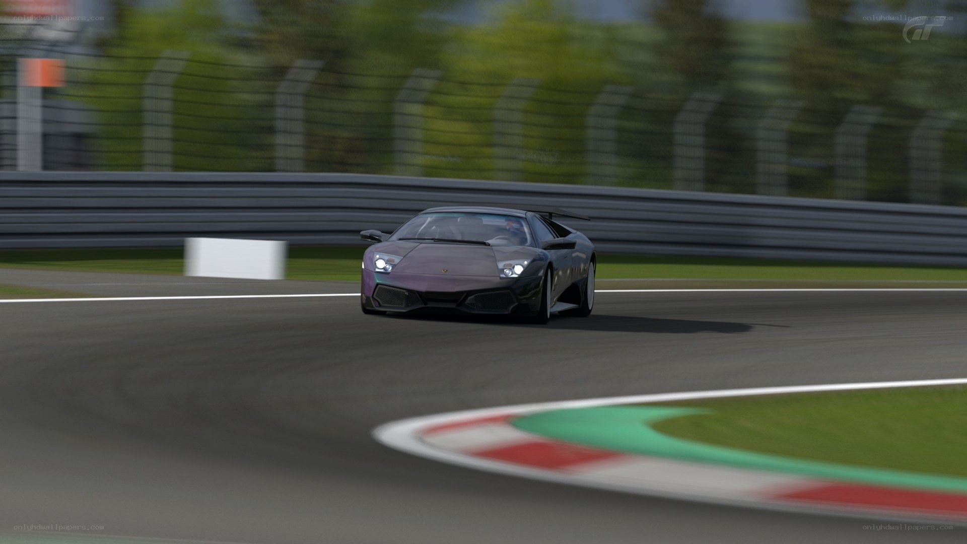 Lamborghini on a racetrack