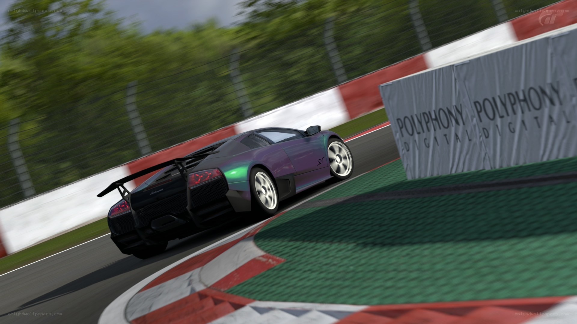 Lamborghini on a racetrack