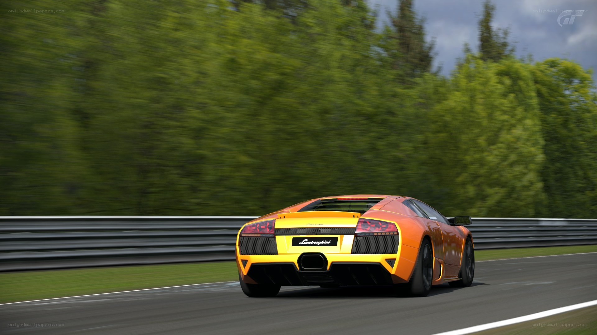 Lamborghini on a racetrack