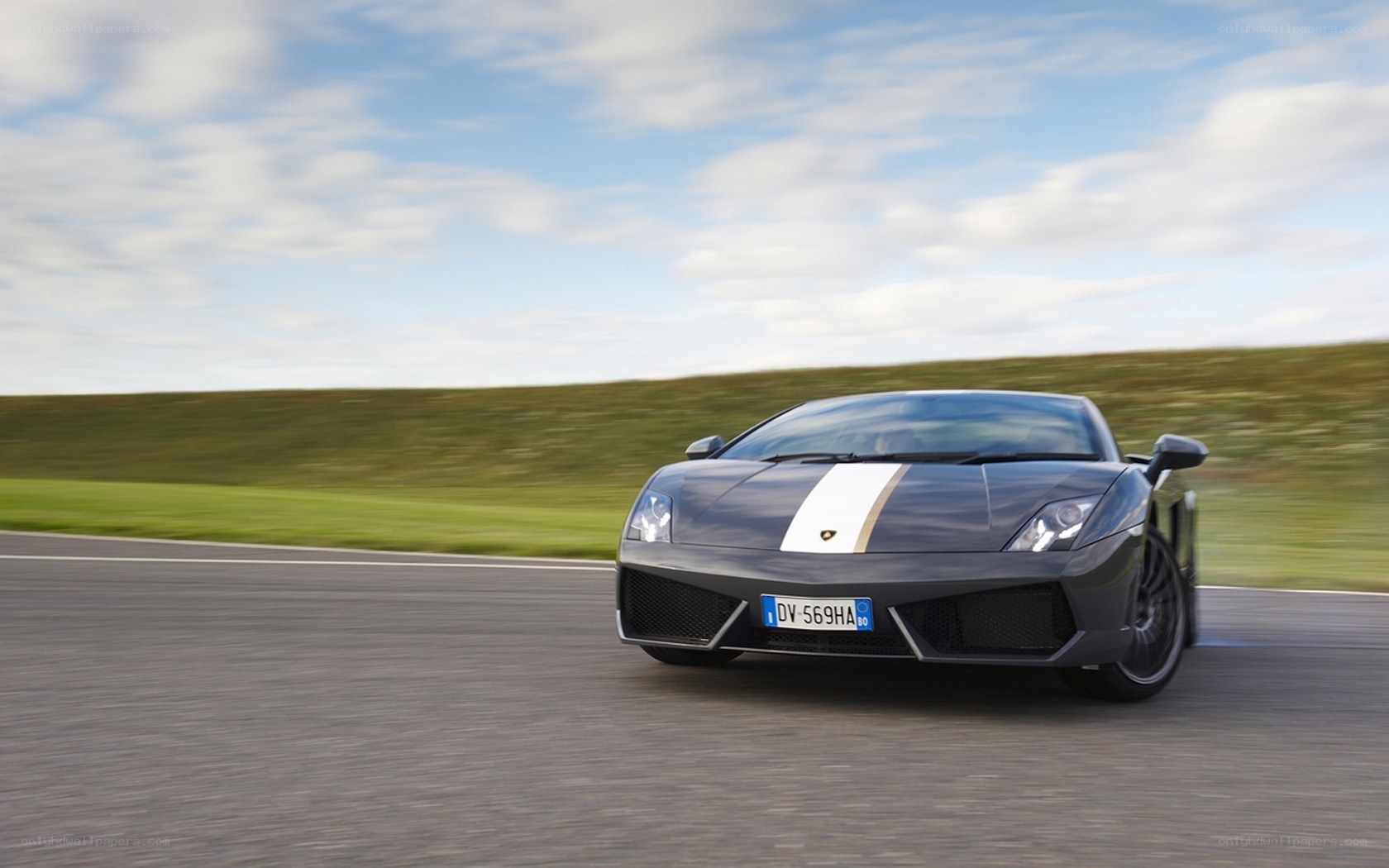 Lamborghini on a racetrack
