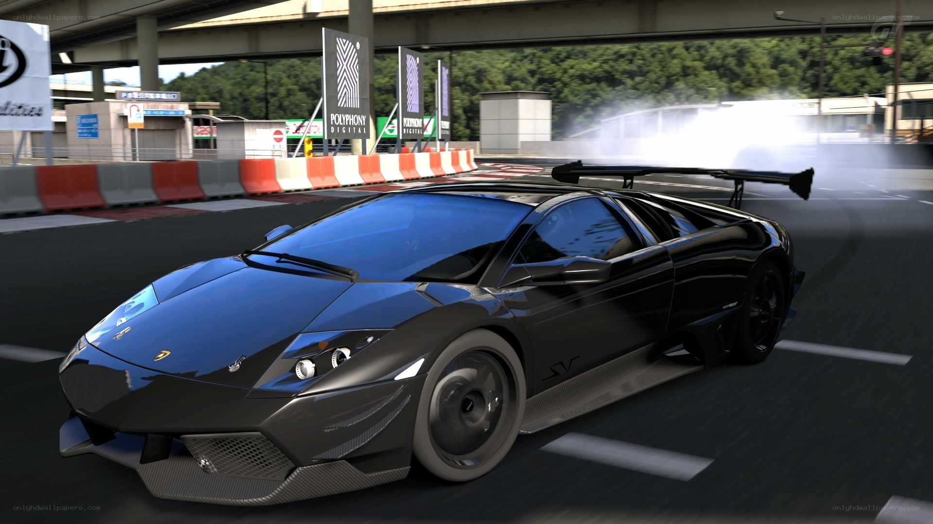 Lamborghini on a racetrack