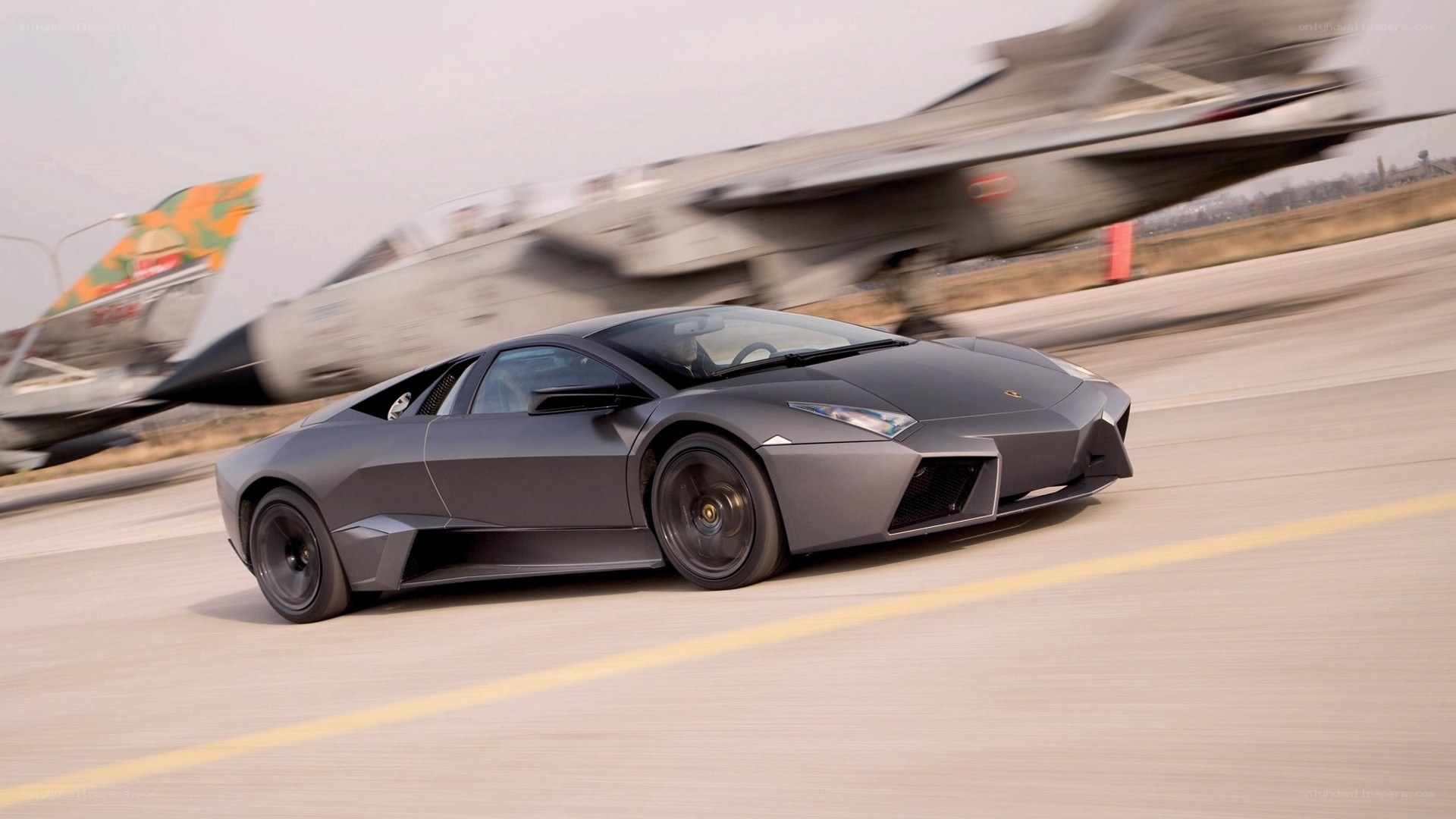 Lamborghini on a runway