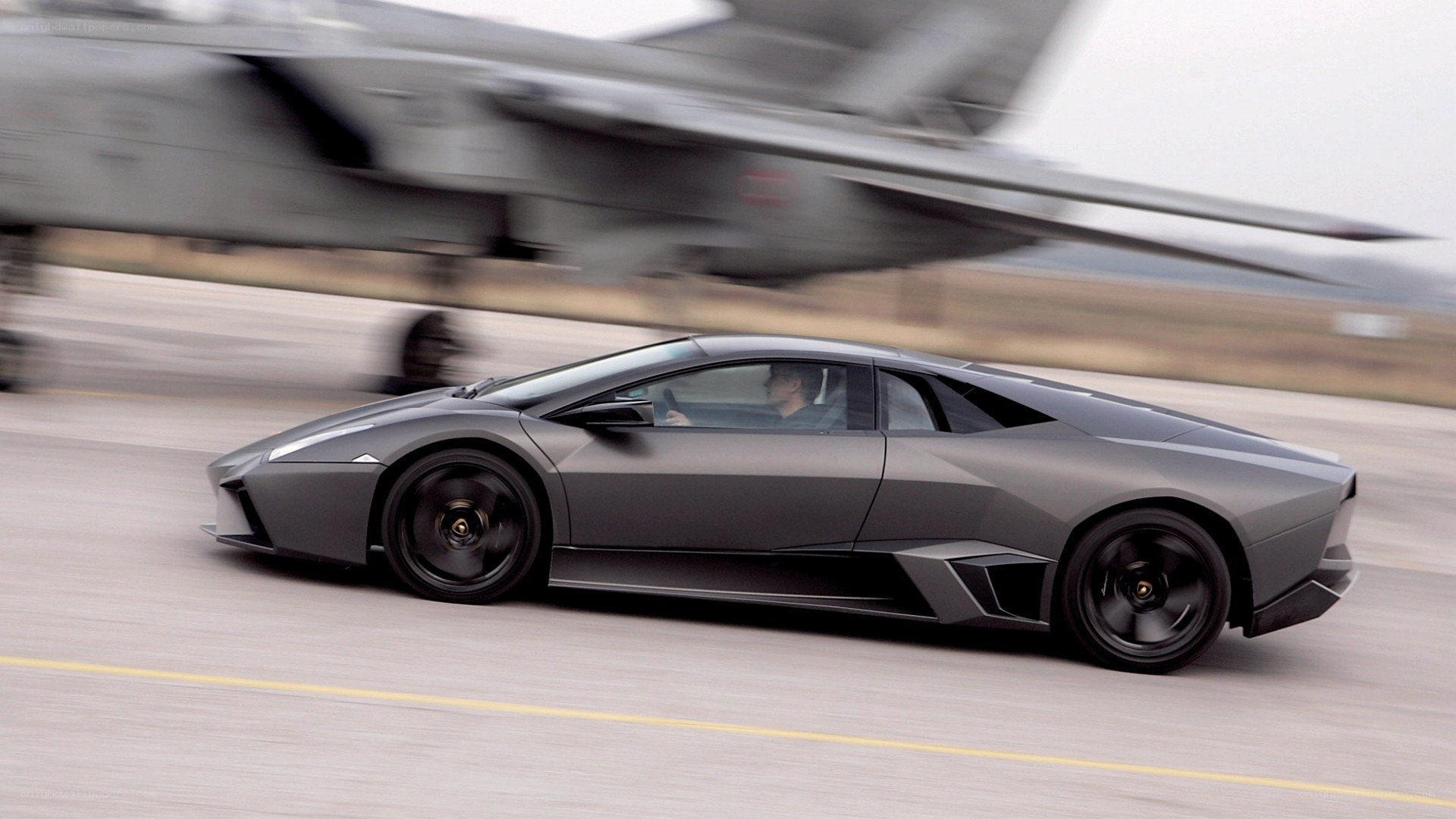Lamborghini on a runway