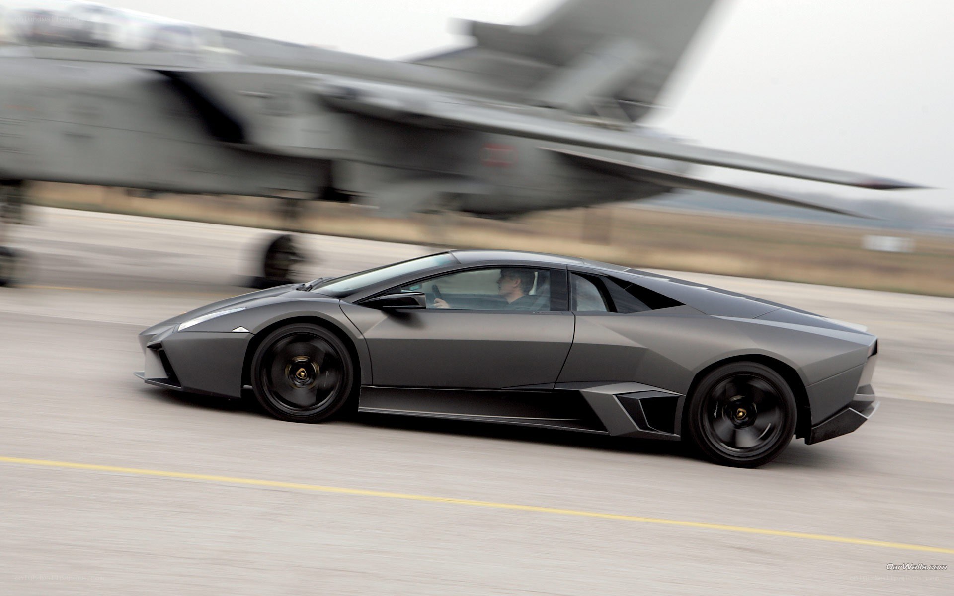 Lamborghini on a runway