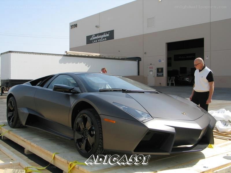 Lamborghini on a shipping pallet