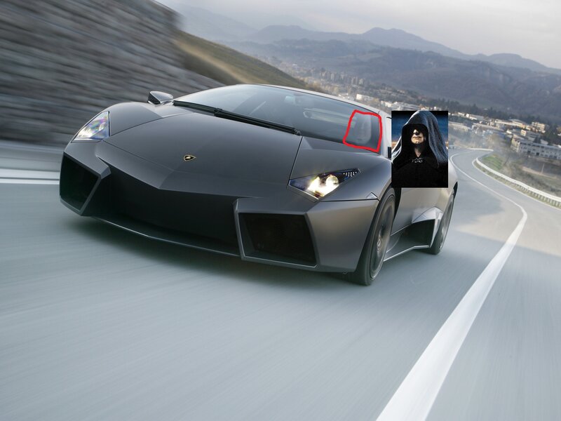 Lamborghini on a winding road