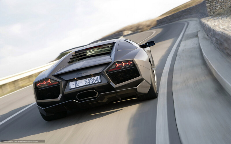 Lamborghini on a winding road
