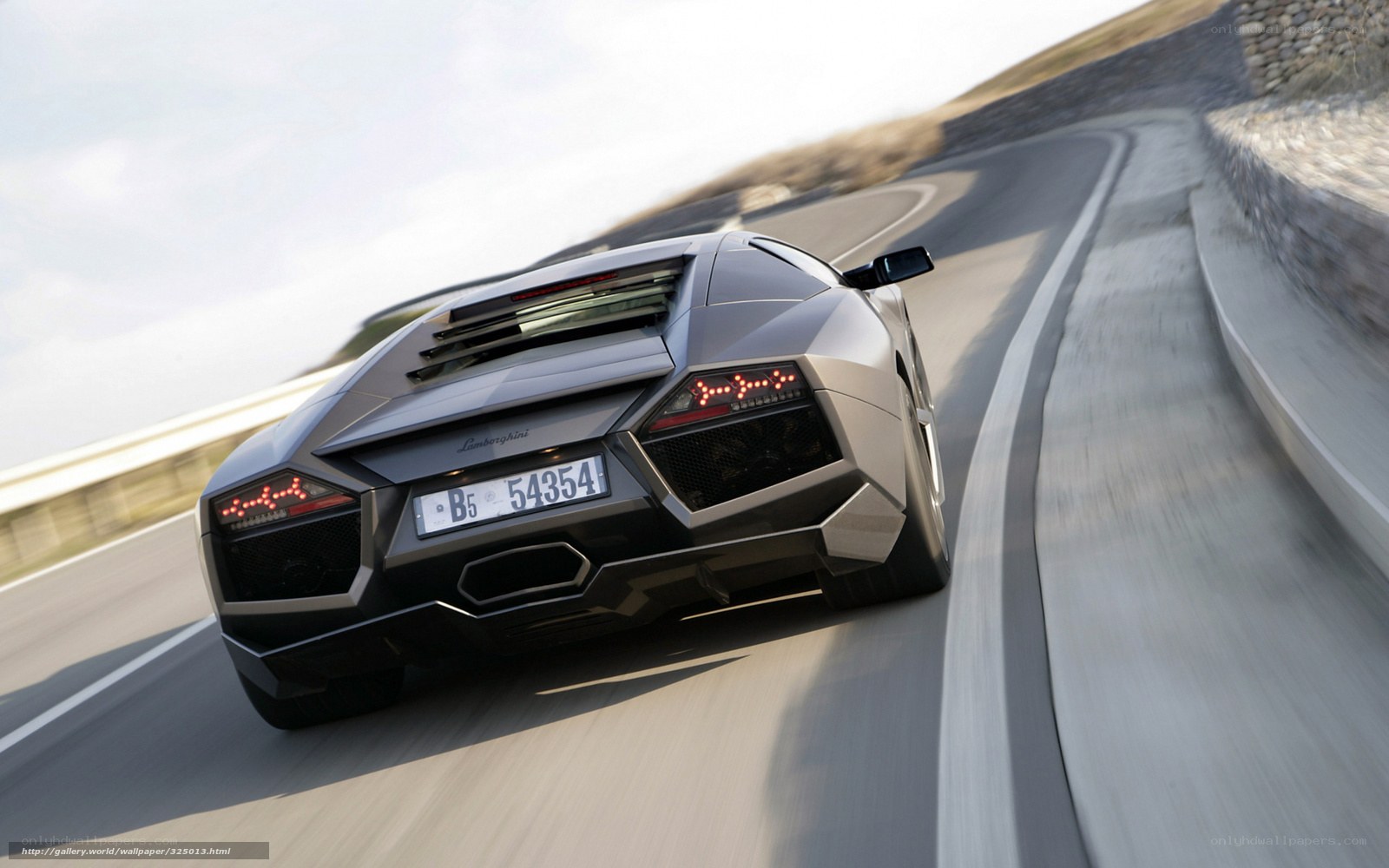 Lamborghini on a winding road
