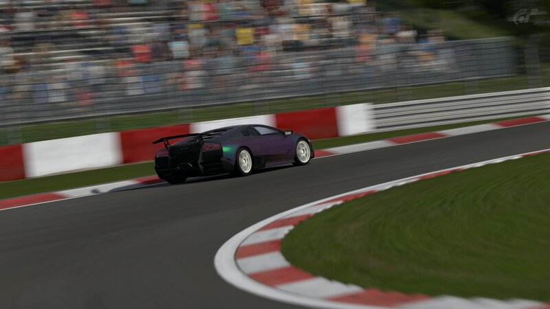 Lamborghini on racetrack