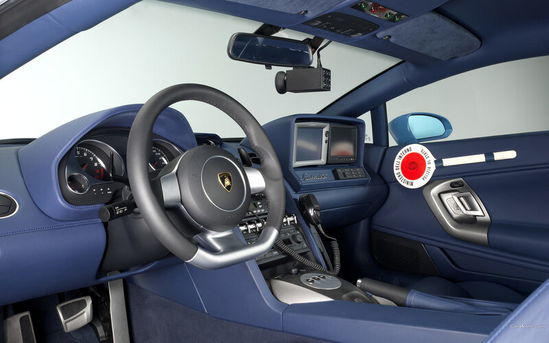 Lamborghini police car interior
