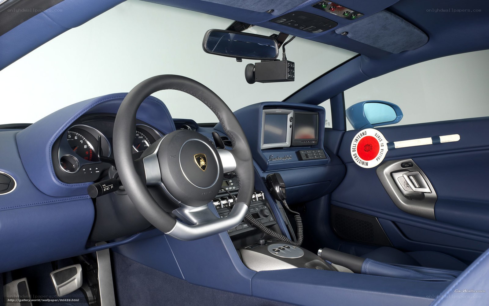 Lamborghini police car interior