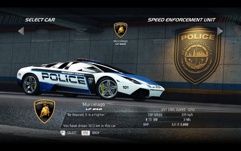 Lamborghini police car selection