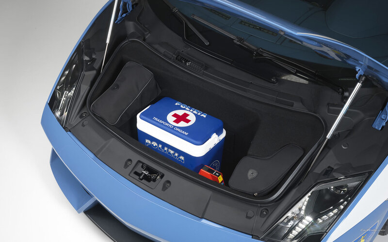 Lamborghini police car trunk