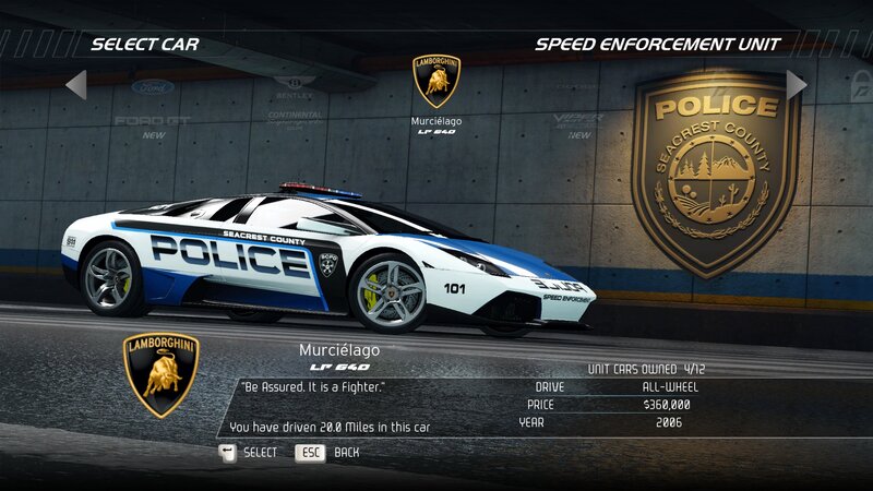 Lamborghini Police Car — White