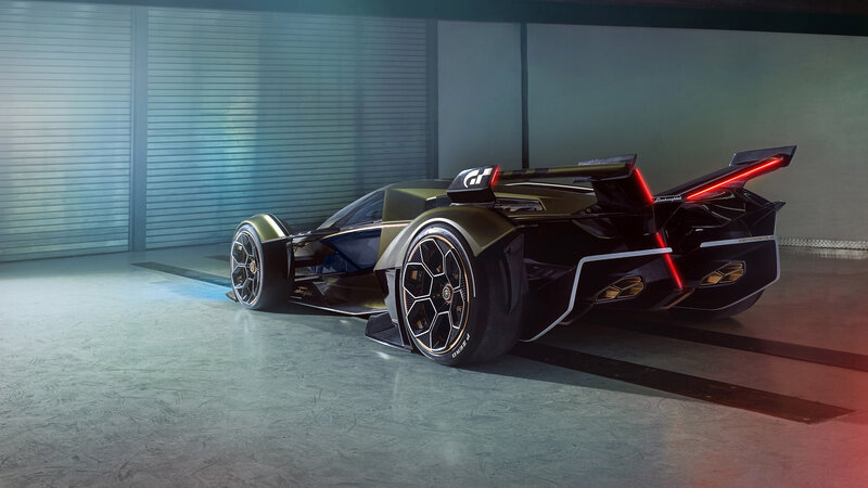 Lamborghini Race Car — Black, Dramatic, 3d Render