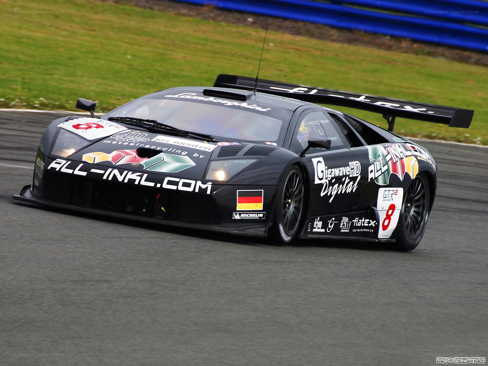 Lamborghini race car on track