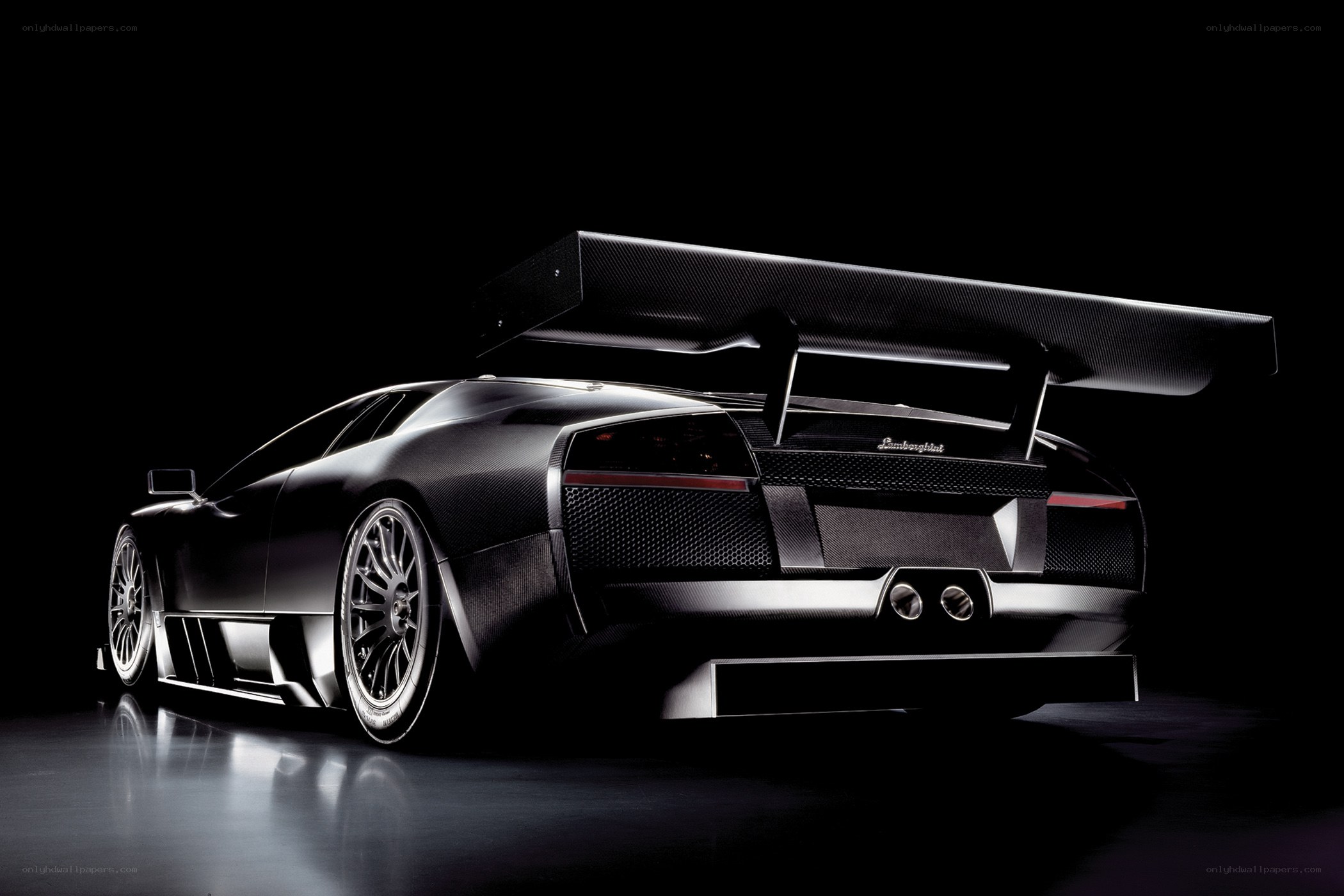 Lamborghini race car rear view