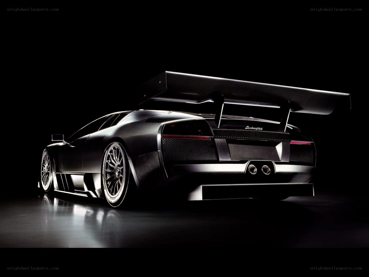 Lamborghini race car rear view