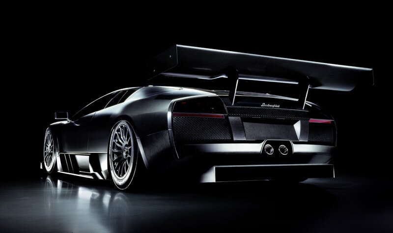 Lamborghini race car rear view