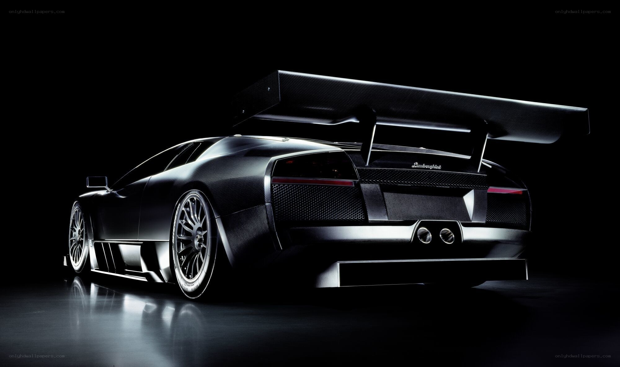 Lamborghini race car rear view