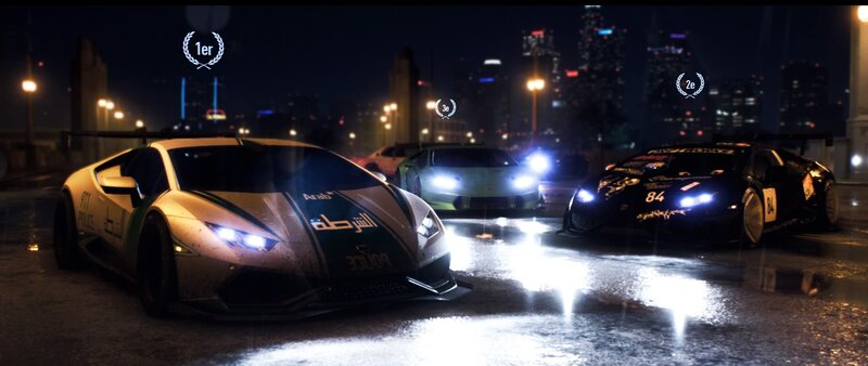 Lamborghini Race Cars — Black, Dramatic