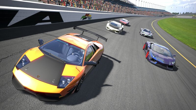 Lamborghini race on track