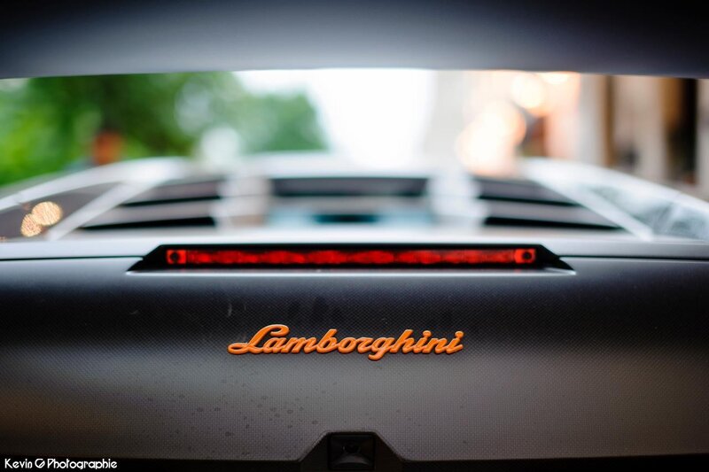 Lamborghini rear badge close-up