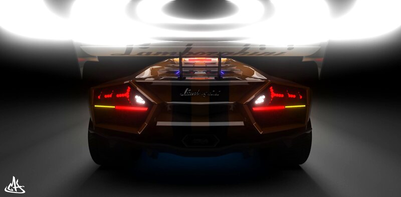 Lamborghini rear view concept