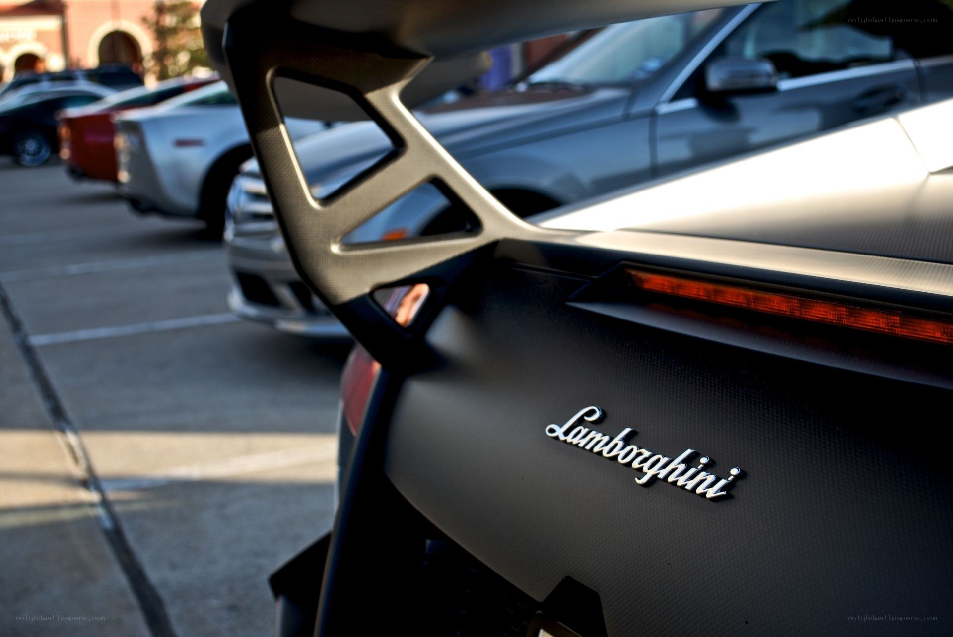 Lamborghini rear wing close-up