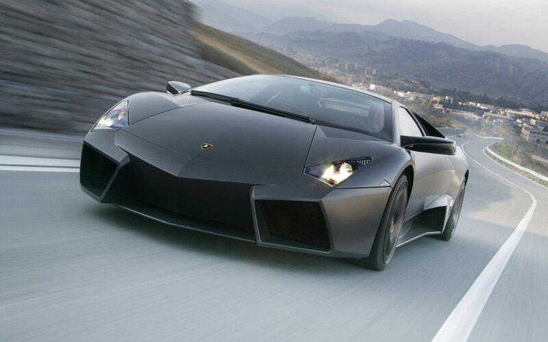 Lamborghini Reventón on a winding road