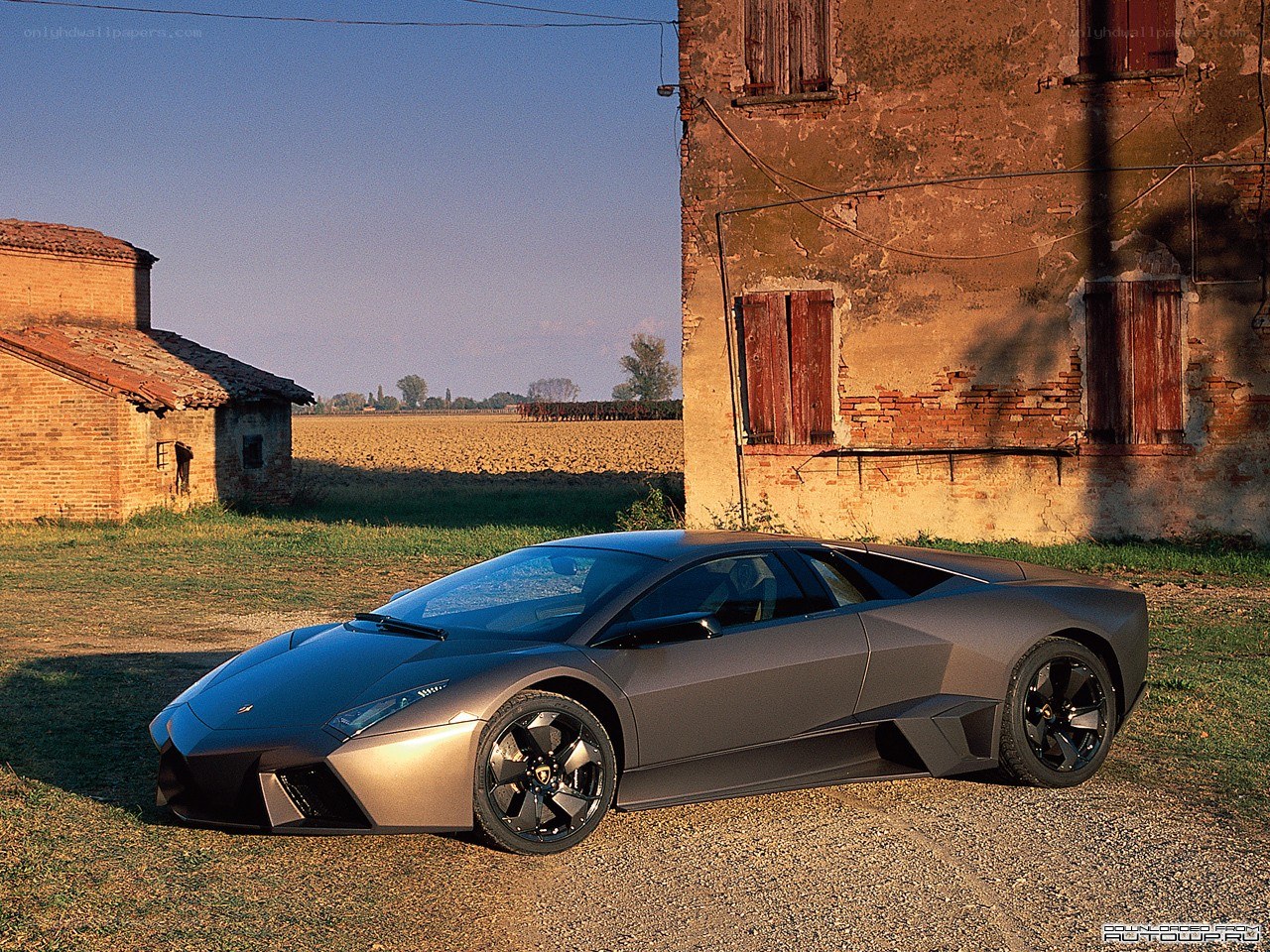 Lamborghini Reventon in rural setting